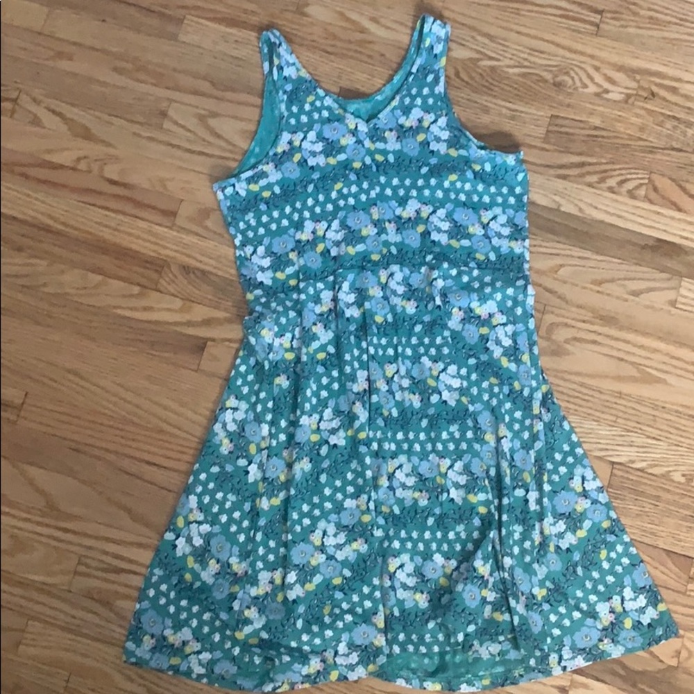 Girls Floral green dress